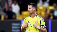 Soccer Football - Saudi Pro League - Al Nassr v Damac - Al Awwal Park, Riyadh, Saudi Arabia - November 29, 2024 Al Nassr's Cristiano Ronaldo reacts REUTERS/Stringer