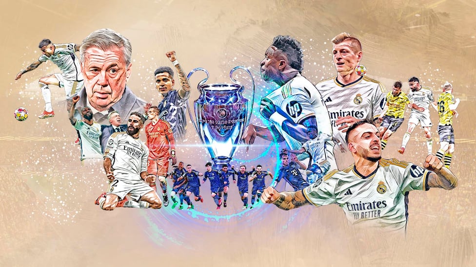 El Real Madrid ganó su 15ª Champions League en la temporada 2023/2024.